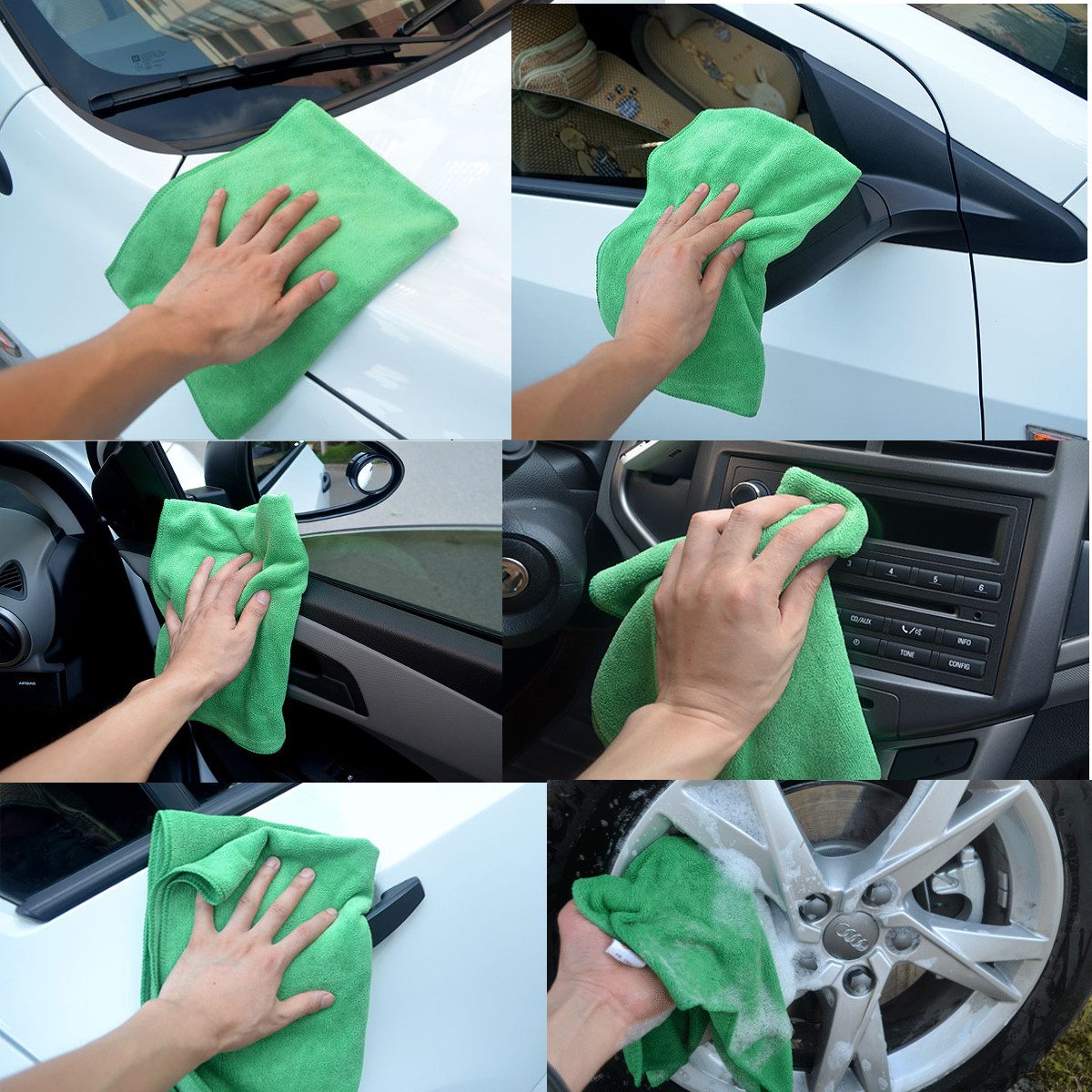 10Pcs-Car-Wash-Soft-Microfiber-Cleaning-Towels-Green-Clean-Cloths-30x40cm-1675591
