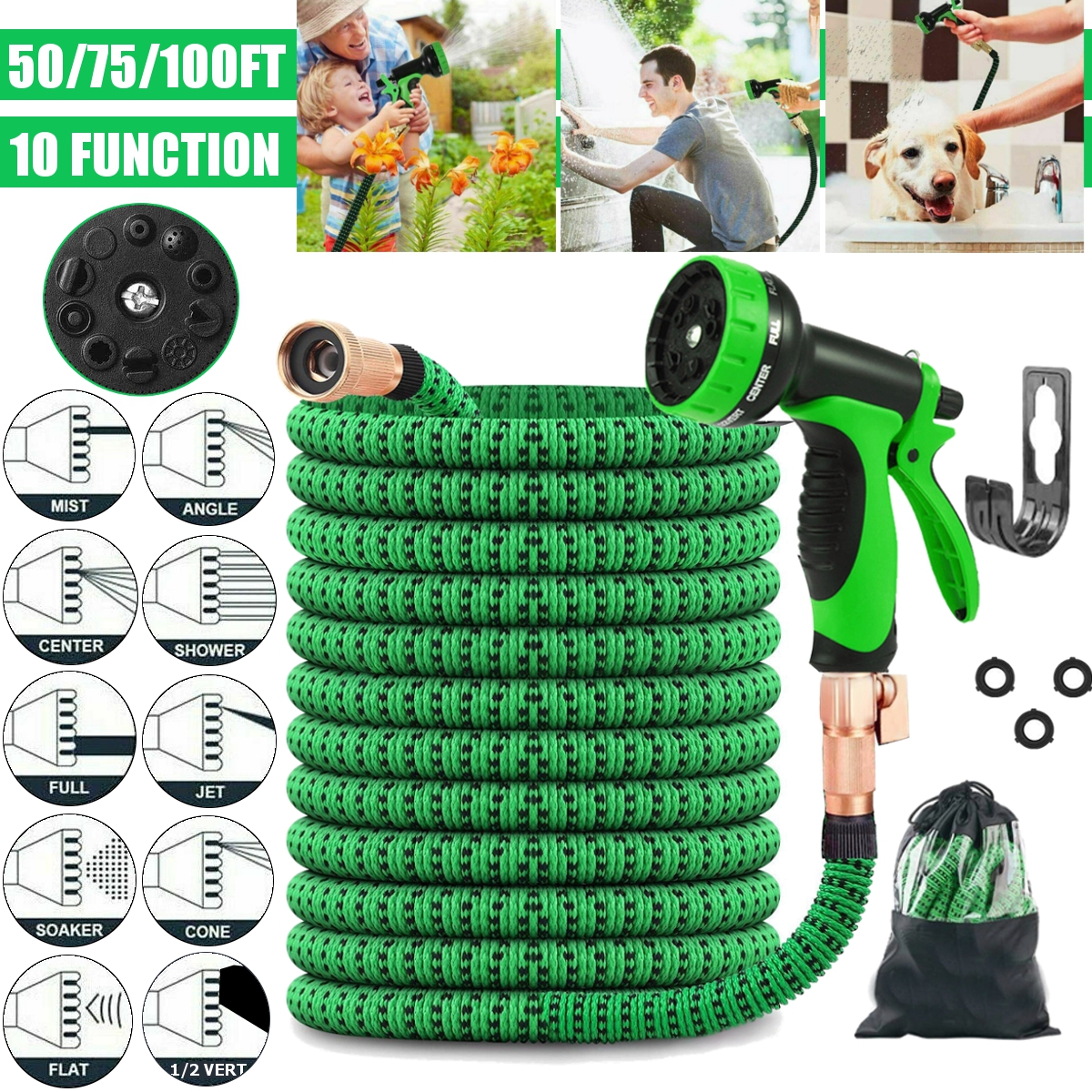 5075100FT-Upgraded-Expandable-Garden-Water-Hose-Function-Spray-Nozzle-Green-1813609