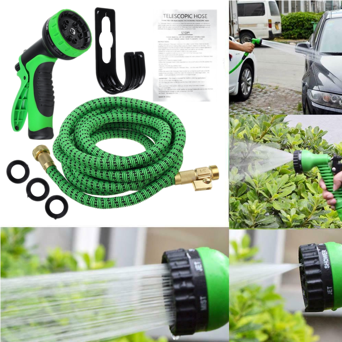 5075100FT-Upgraded-Expandable-Garden-Water-Hose-Function-Spray-Nozzle-Green-1813609