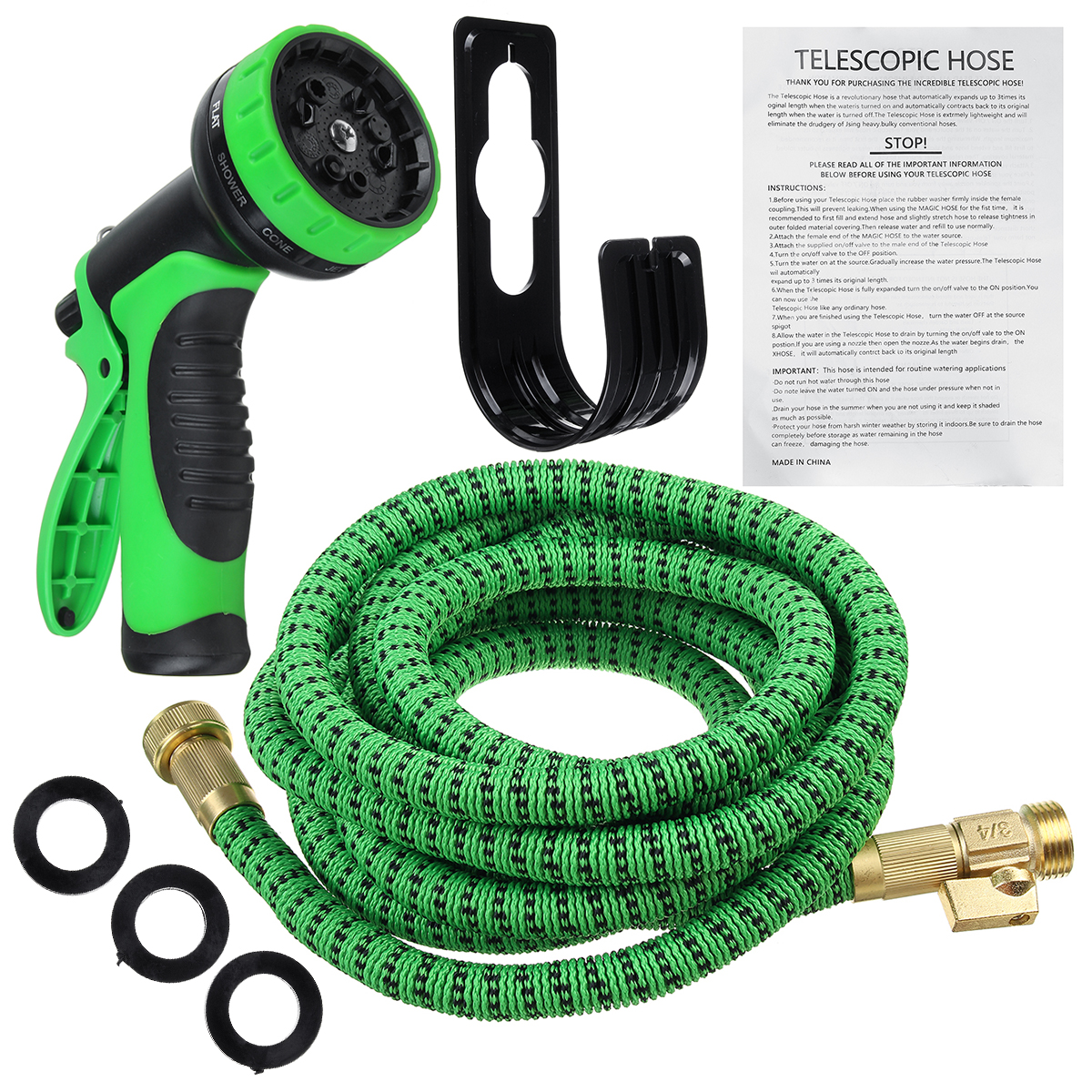 5075100FT-Upgraded-Expandable-Garden-Water-Hose-Function-Spray-Nozzle-Green-1813609