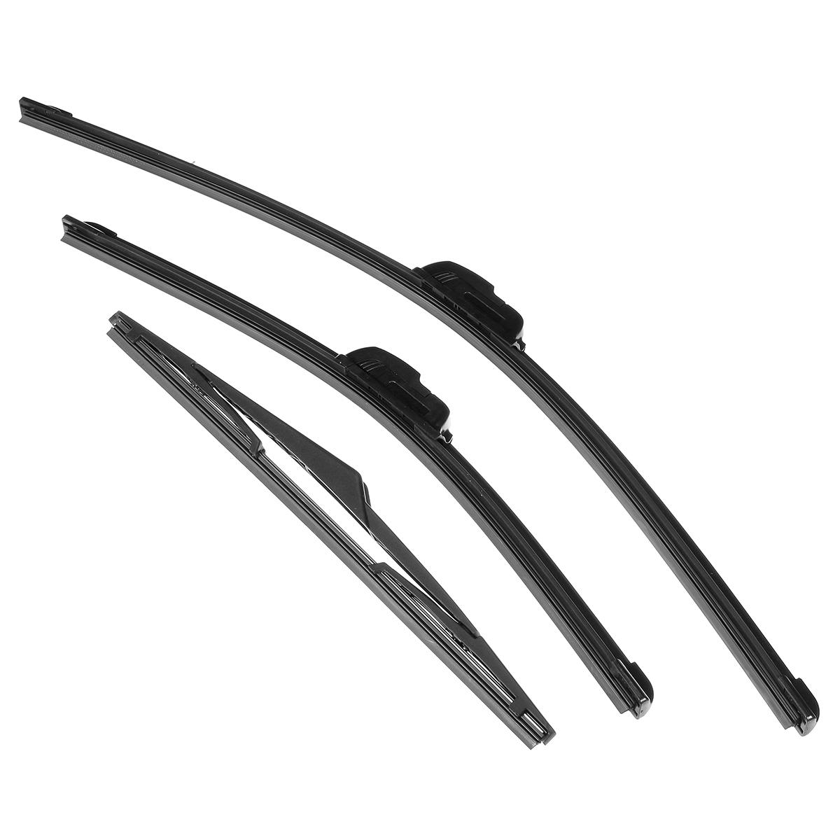 3PCS/Set Front/Rear Windscreen Wiper Blades Right Driver For Ford Fiesta 02-07 3PCS/Set Front/Rear Windscreen Wiper Blades Right Driver For Ford Fiesta 02-07
