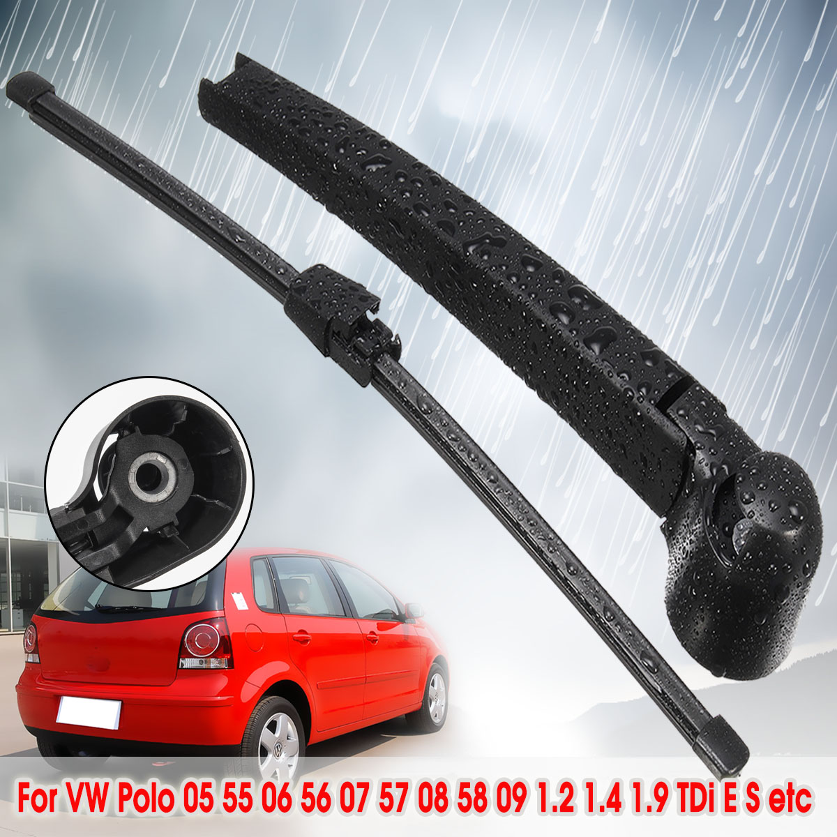 Car-Rear-Wiper-Arm-Blade-325mm-For-VW-Polo-2005-2009-1589471