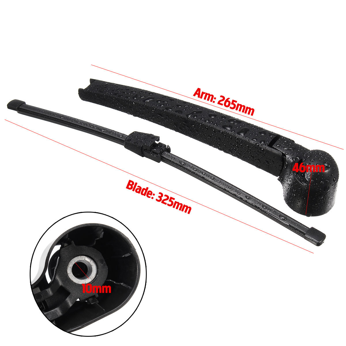 Car-Rear-Wiper-Arm-Blade-325mm-For-VW-Polo-2005-2009-1589471