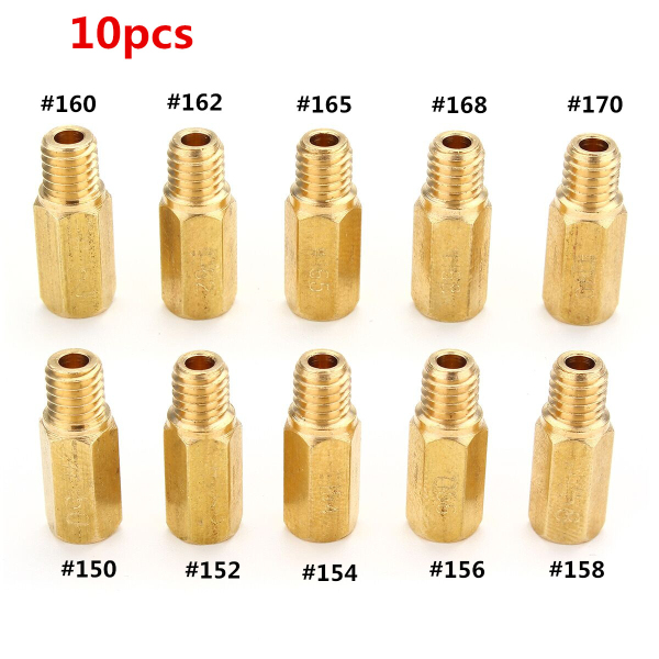 10pcs-Carburetor-Main-Jet-Kit-For-PWK-Keihin-OKO-CVK-150152154156158160162165168170-1215236