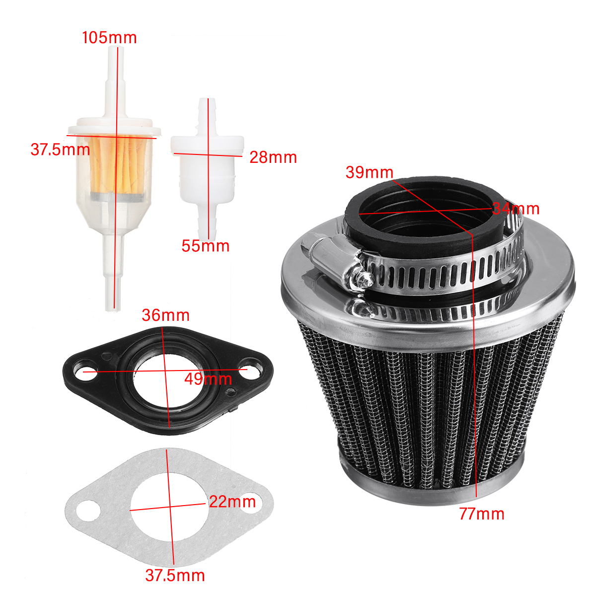 20mm-Carburetor-Hedge-Trimmer-Air-Filter-For-50cc-70cc-90cc-110cc-125cc-135cc-1726605