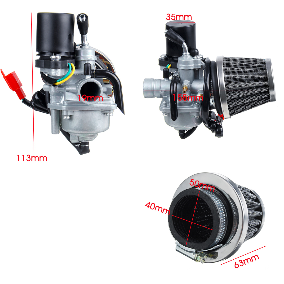 50cc-70cc-90cc-110cc-Carb-Carburetor-With-Air-Filter-Intake-PipeGasket-For-ATV-Quad-Mini-Motor-Go-Ka-1693105