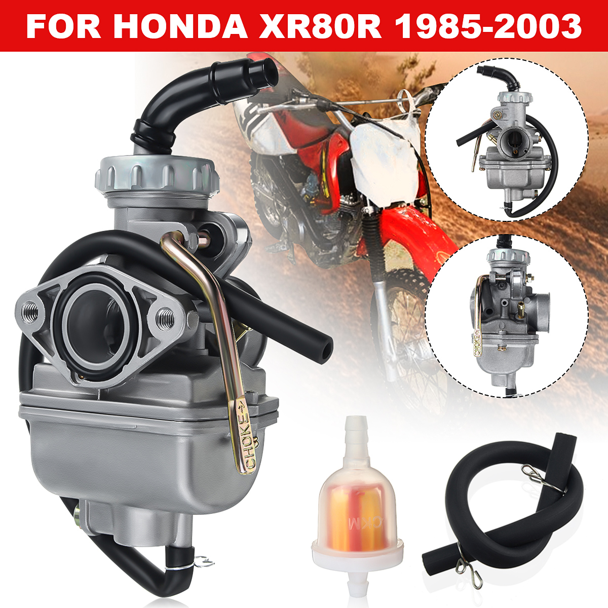Carburetor-Carb-Carburateur-Con-Filter-Tubo-Kit-Per-Honda-XR80R-XR-80-R-1985-2003-1735846