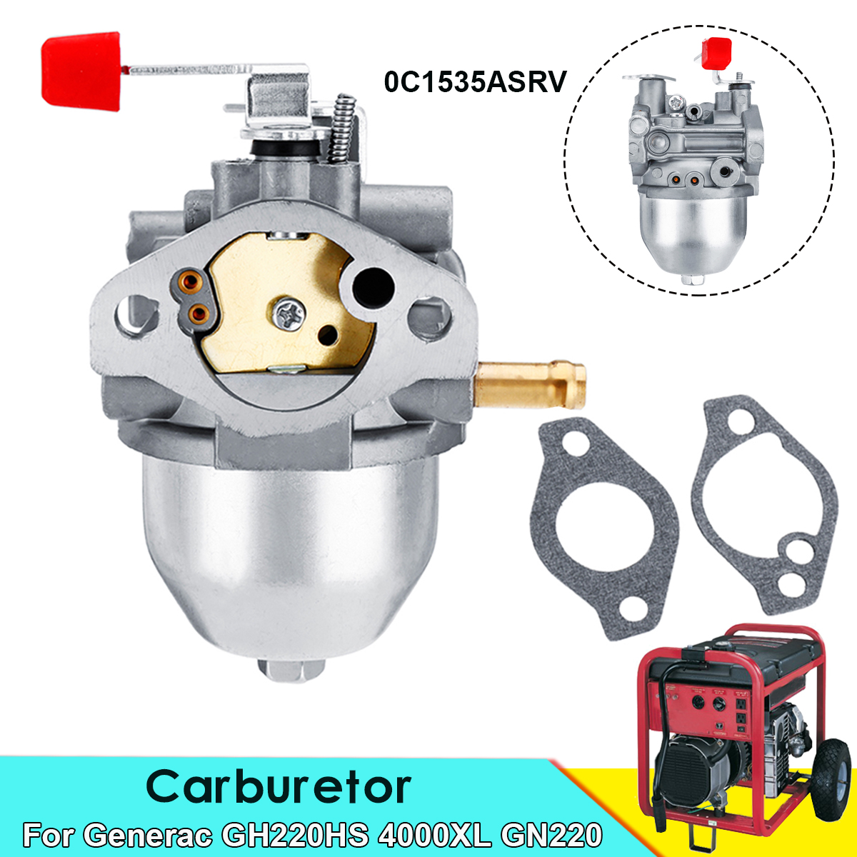 Carburetor-Carb-Gaskets-For-Generac-GH220HS-4000XL-GN220-0C1535ASRV-097747-1393756