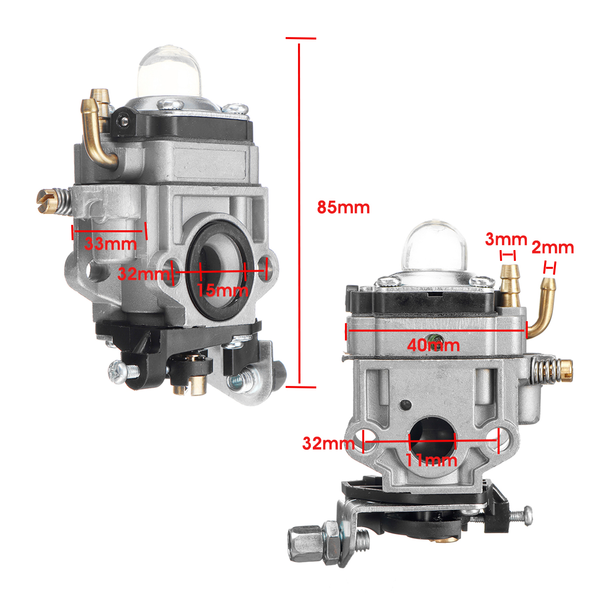 Carburetor-Carb-With-Gasket-Bulb-For-43cc-47cc-49cc-50cc-2-Stroke-Pocket-Bike-Scooter-MAKITA-DBC260L-1443319