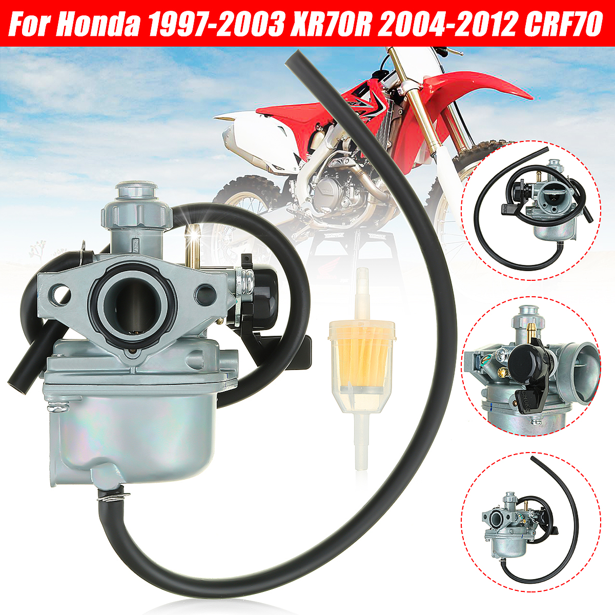 Carburetor-Carb-with-Fuel-Filter-For-Honda-1997-2003-XR70R-2004-2012-CRF70-1741028