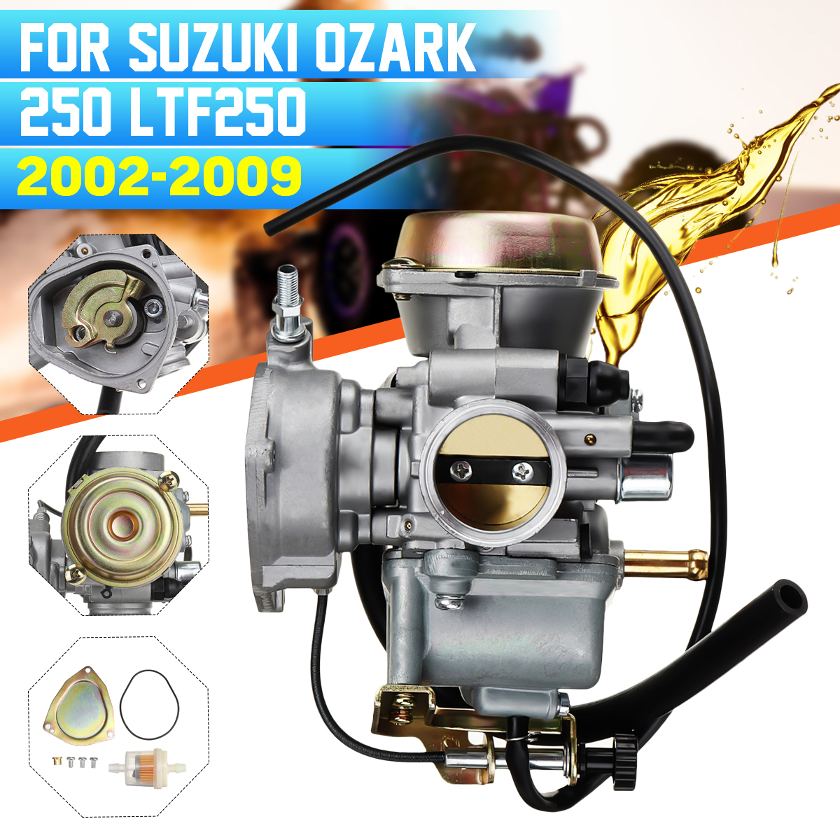 Carburetor-Carb-with-Fuel-Filter-Kits-For-SUZUKI-OZARK-250-LTF250-2002-2009-1741096