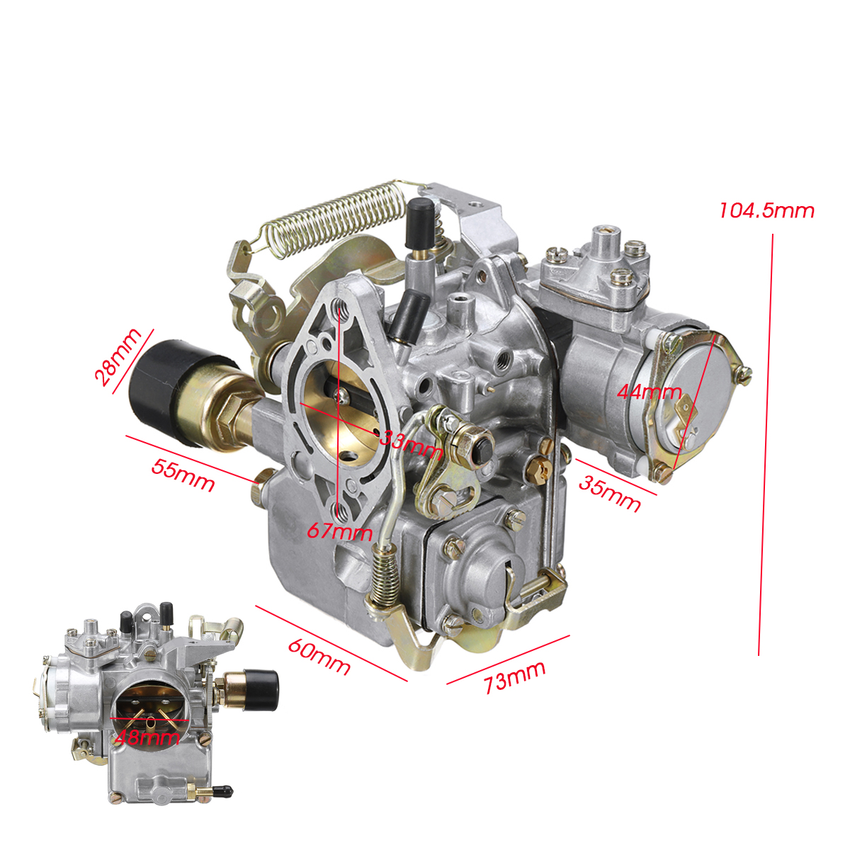 Carburetor-For-VW-Beetle-34-PICT-3-Engines-Electric-Choke-1600CC-113129031K-1561577