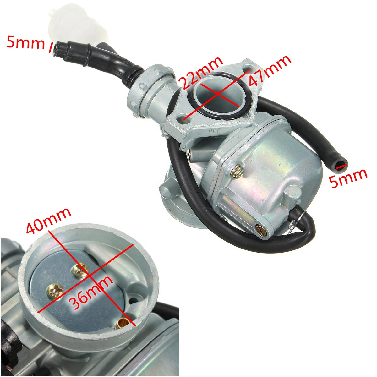Carburetor-Intake-22mm-Air-Filter-36mm-Throttle-Cable-For-Honda-XR70R-CRF70F-1110563