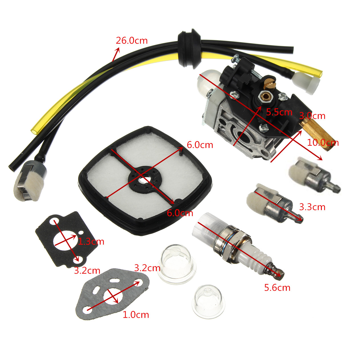 Carburetor-Set-For-Echo-SRM201-SRM230-SRM231-HC160-HC180-HC200-Zama-RB-K70A-RB-K66B-1220387