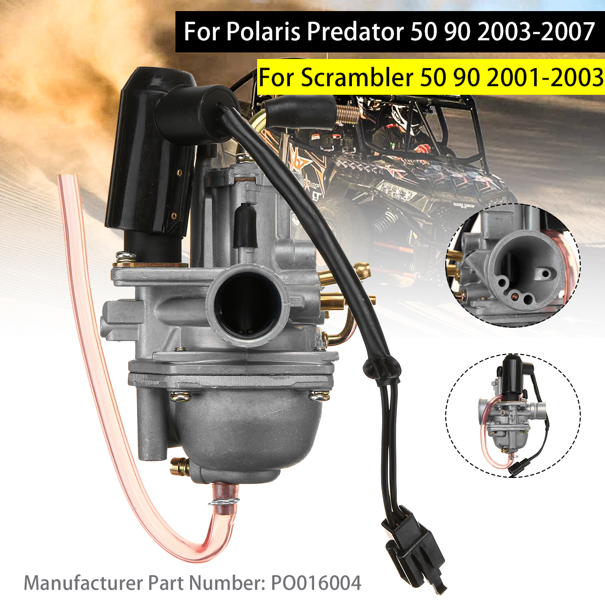 Elettrico-Carburetor-Carb-Per-Polaris-Predator-50-90-2003-2007-Scrambler-50-90--2001-2003-1735468