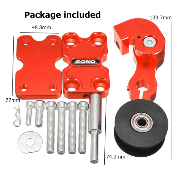 Motorcycle-Chain-Tensioner-Dirt-Bike-Bicycle-Single-Speed-Converter-Aluminium-1175981