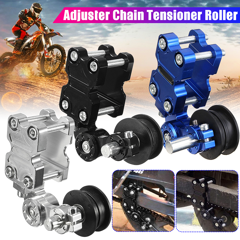 Motorcycle-Chain-Tensioner-Tool-Roller-Aluminum-Adjuster-Universal-1077598