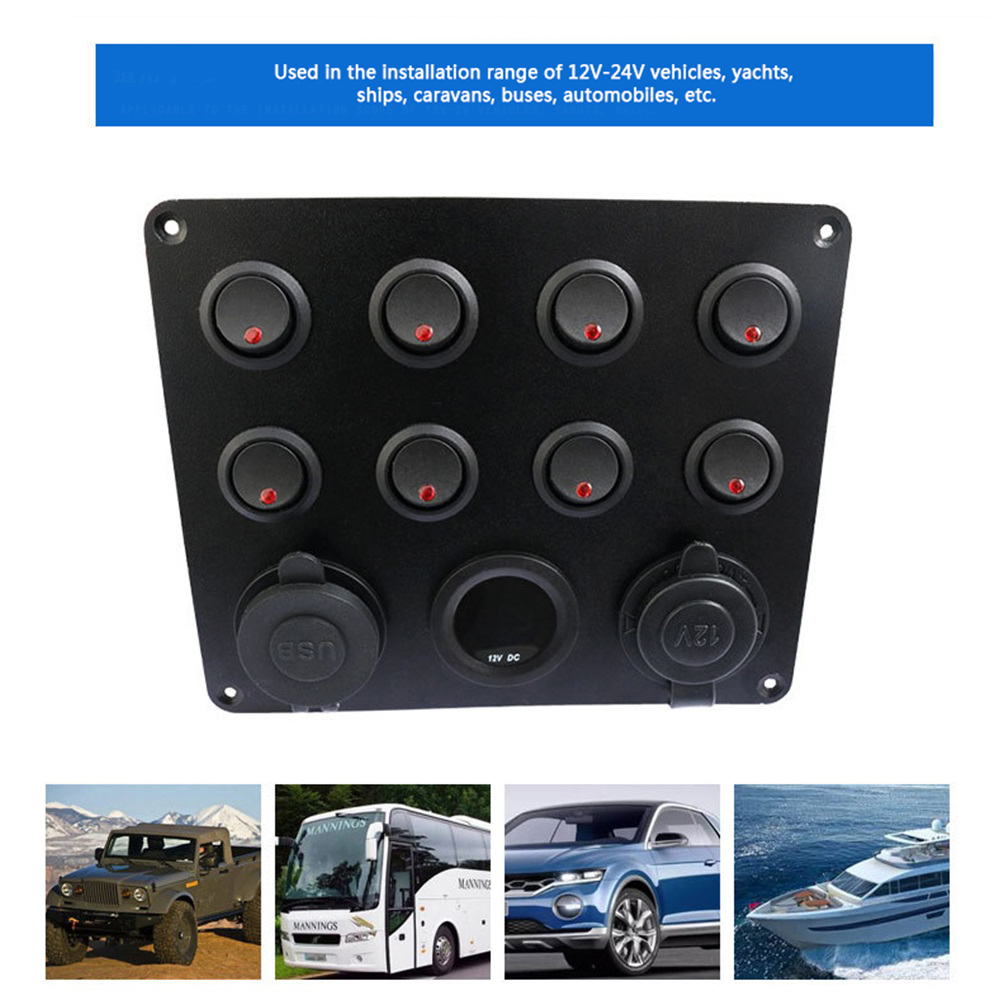 12-24V-Car-Push-Button-Switch-Interior-Accessories-Dual-USB-Charger-8-Gang-Circuit-Breaker-Toggle-Sw-1814511