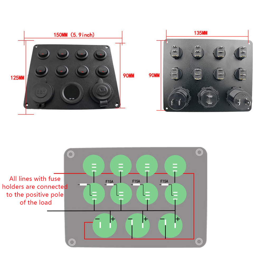 12-24V-Car-Push-Button-Switch-Interior-Accessories-Dual-USB-Charger-8-Gang-Circuit-Breaker-Toggle-Sw-1814511