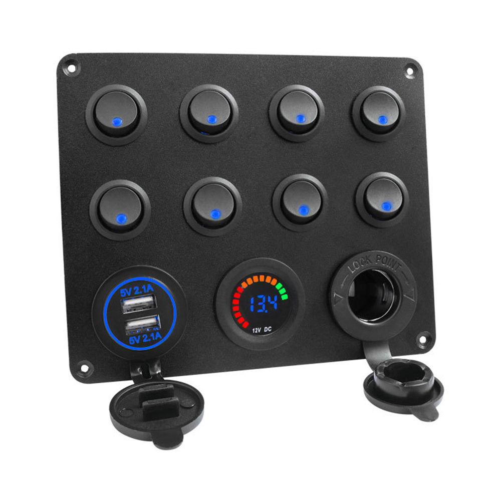 12-24V-Car-Push-Button-Switch-Interior-Accessories-Dual-USB-Charger-8-Gang-Circuit-Breaker-Toggle-Sw-1814511