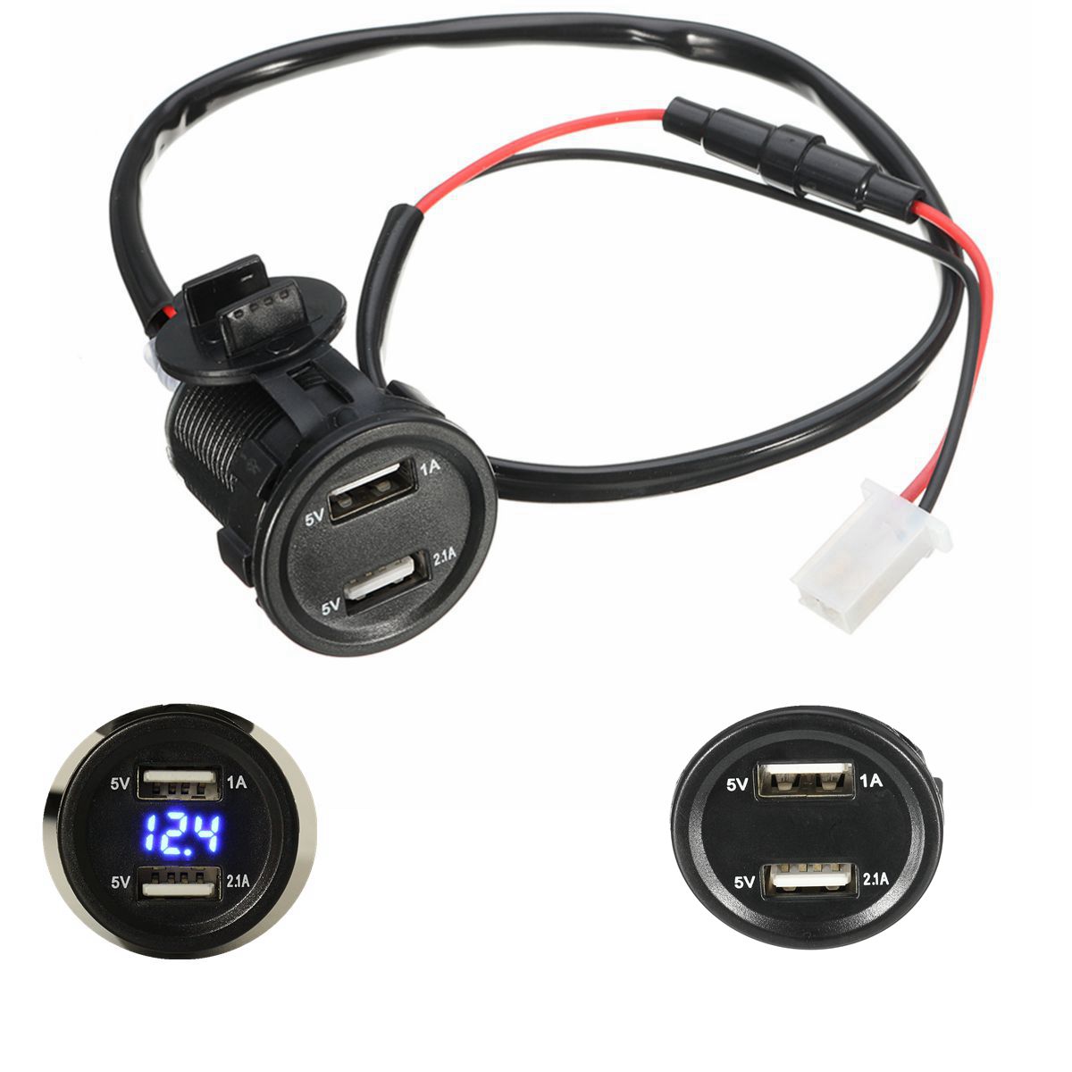 12V-21A-1A-Dual-Usb-Charger-Socket-Voltage-Volt-Meter-Led-Light-For-Car-Motorcycle-1174437