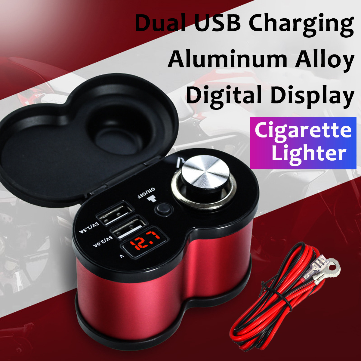 12V-24V-45A-Dual-USB-Fast-Charger-Power-Socket-Motorcycle-Aluminium-Waterproof-1527591