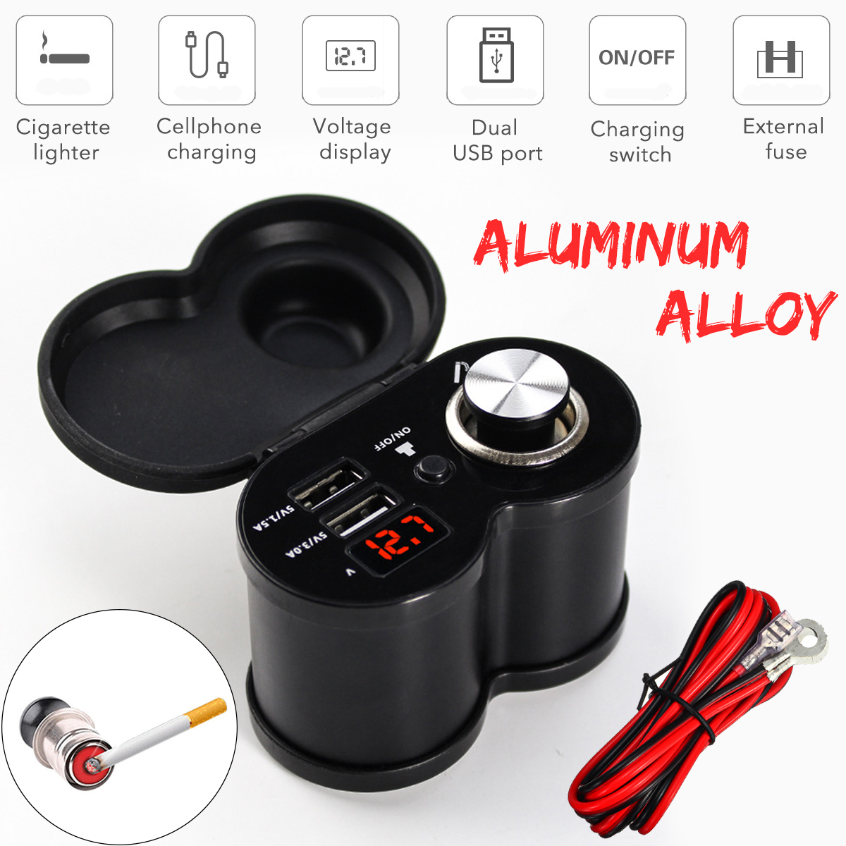 12V-24V-45A-Dual-USB-Fast-Charger-Power-Socket-Motorcycle-Aluminium-Waterproof-1527591