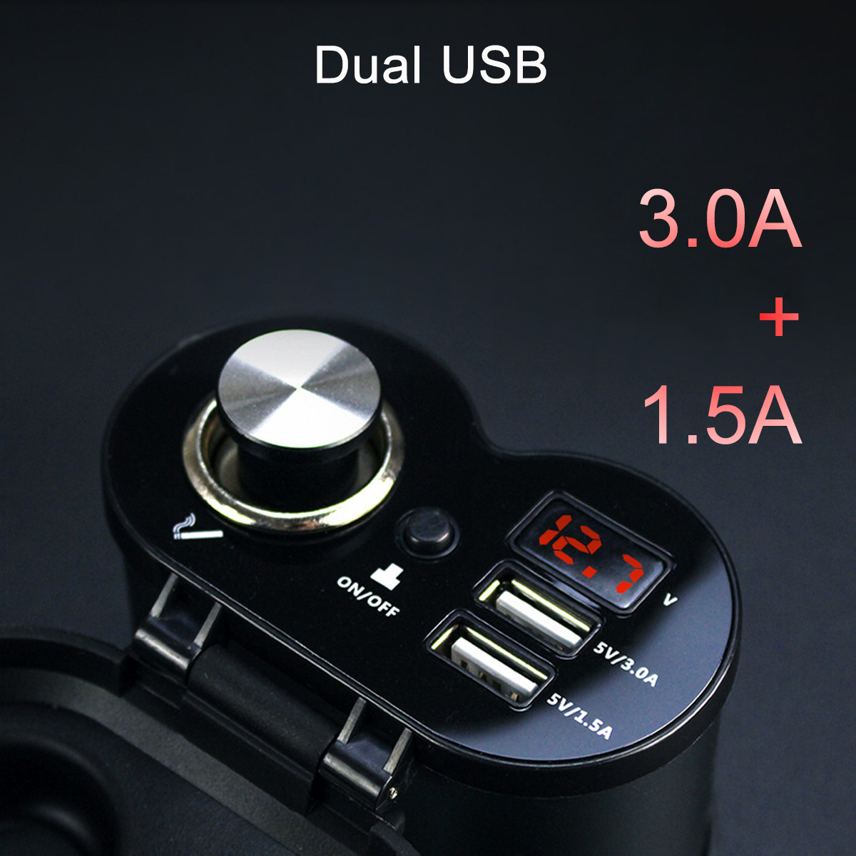 12V-24V-45A-Dual-USB-Fast-Charger-Power-Socket-Motorcycle-Aluminium-Waterproof-1527591