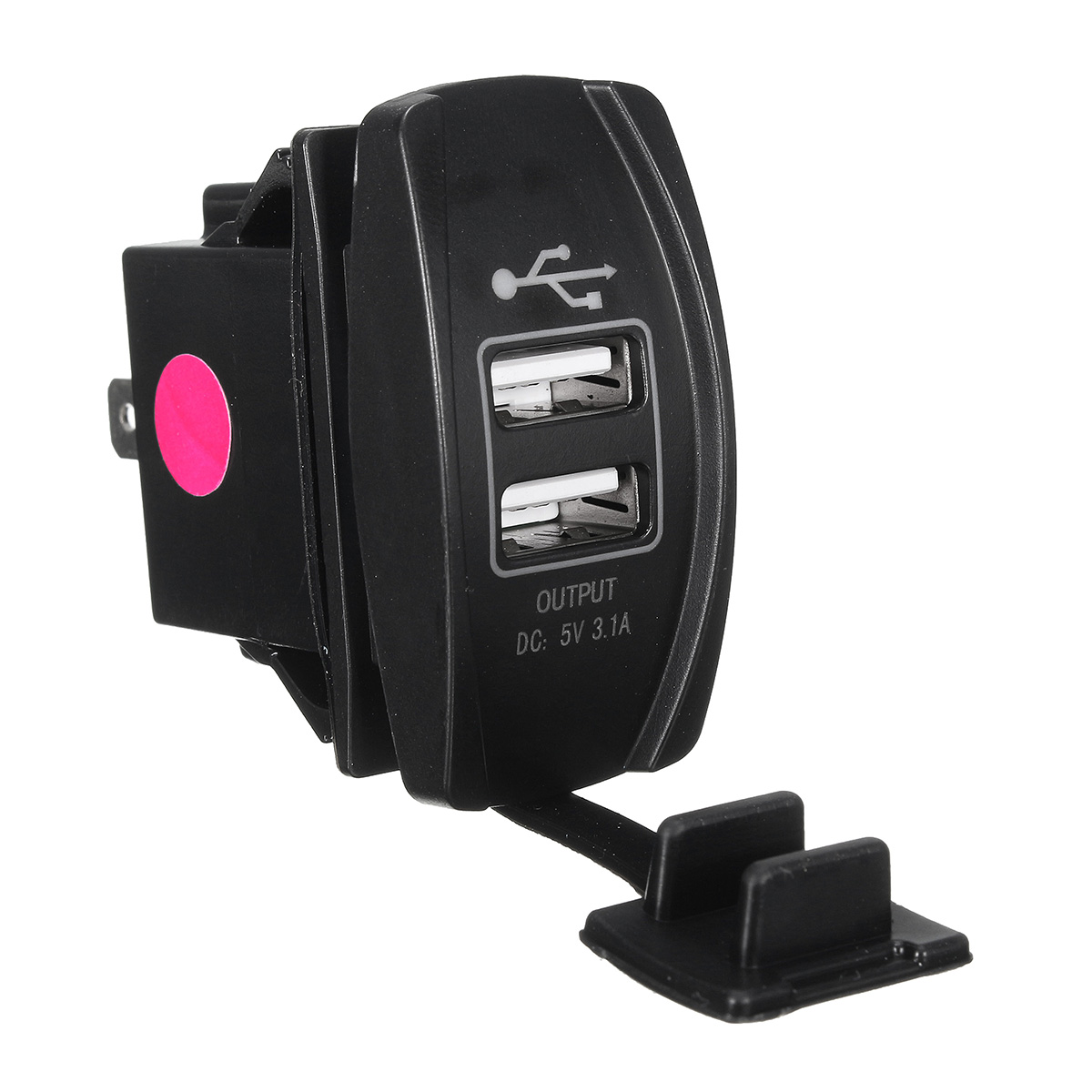 12V-24V-Red-LED-Dual-USB-Charger-Backlit-UTV-Rocker-Switch-For-Motorcycle-Car-Truck-Boat-1118896