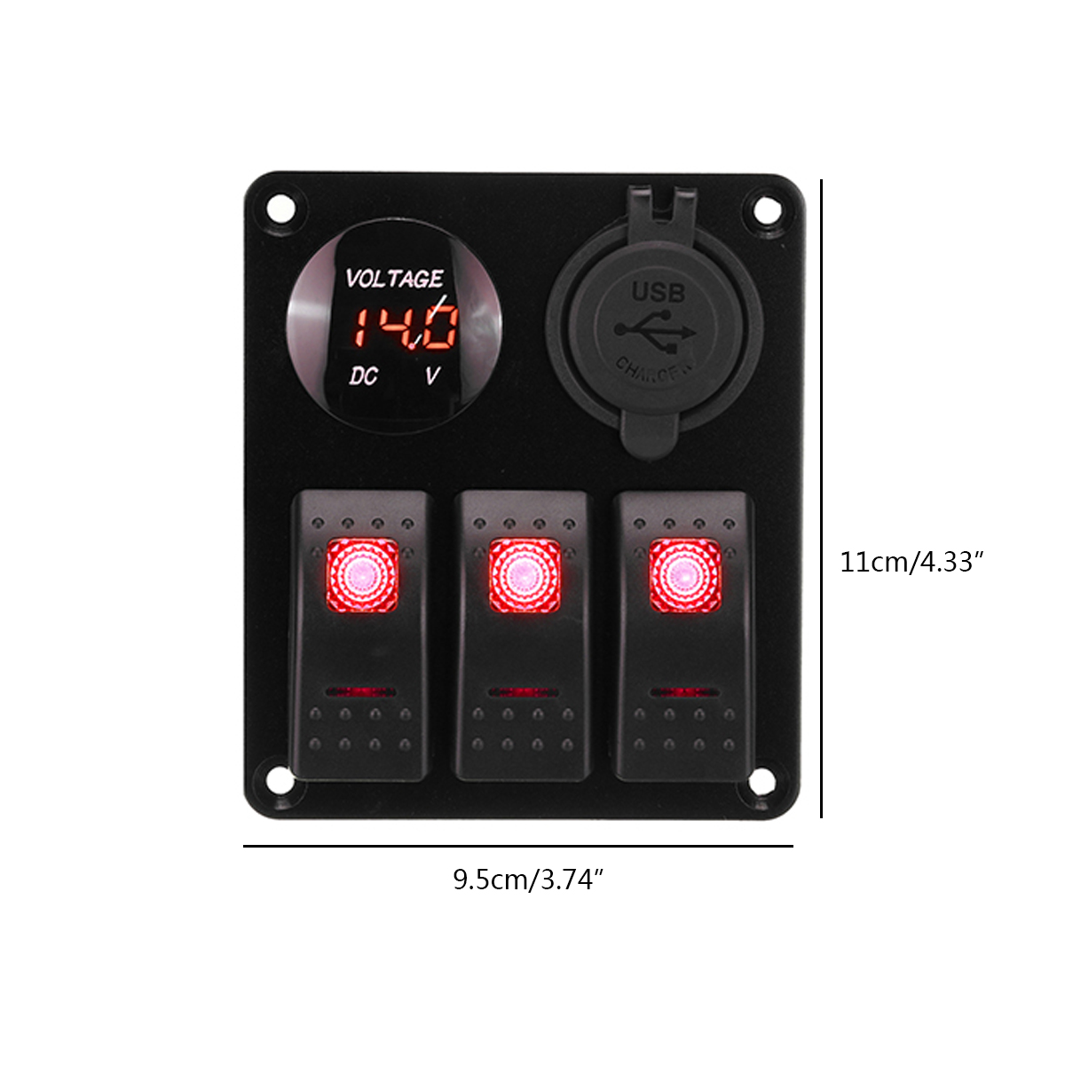 12V-3-Gang-Dual-USB-ON-OFF-Toggle-Switch-Panel-Socket-LED-Car-Marine-Boat-Rocker-1814504