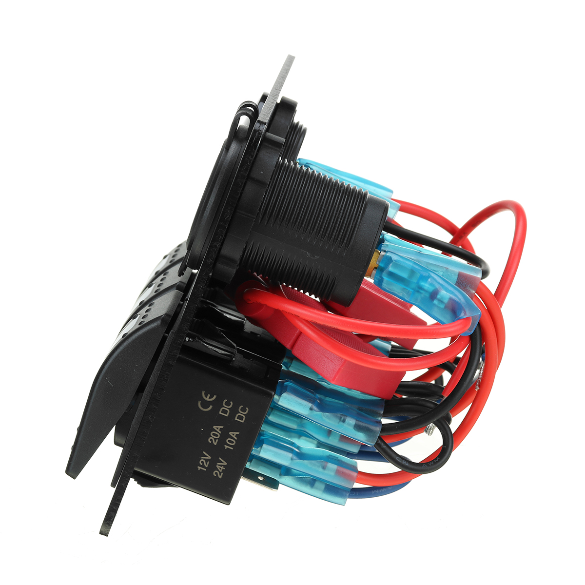 12V-3-Gang-Dual-USB-ON-OFF-Toggle-Switch-Panel-Socket-LED-Car-Marine-Boat-Rocker-1814504