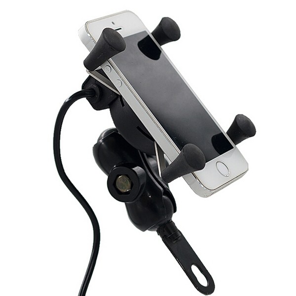 12V-30V-35-6-inch-Motorcycle-Phone-GPS-Holder-X-Style-USB-Charger-Power-Outlet-Socket-1012214