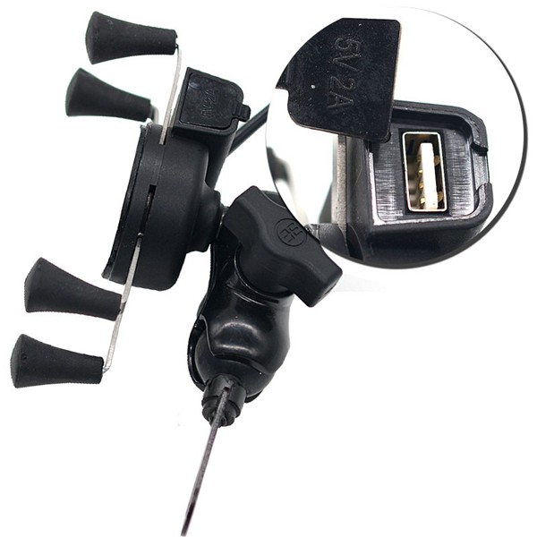 12V-30V-35-6-inch-Motorcycle-Phone-GPS-Holder-X-Style-USB-Charger-Power-Outlet-Socket-1012214