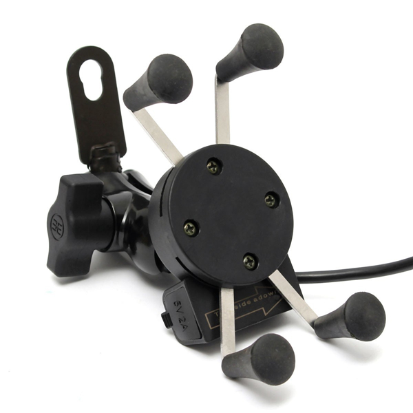 12V-30V-35-6-inch-Motorcycle-Phone-GPS-Holder-X-Style-USB-Charger-Power-Outlet-Socket-1012214