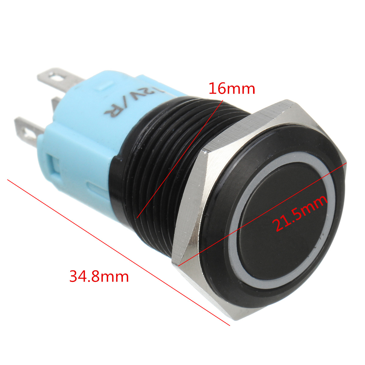 12V-5-Pin-16mm-LED-Light-Metal-Push-Button-Momentary-Switch-Waterproof-1258131