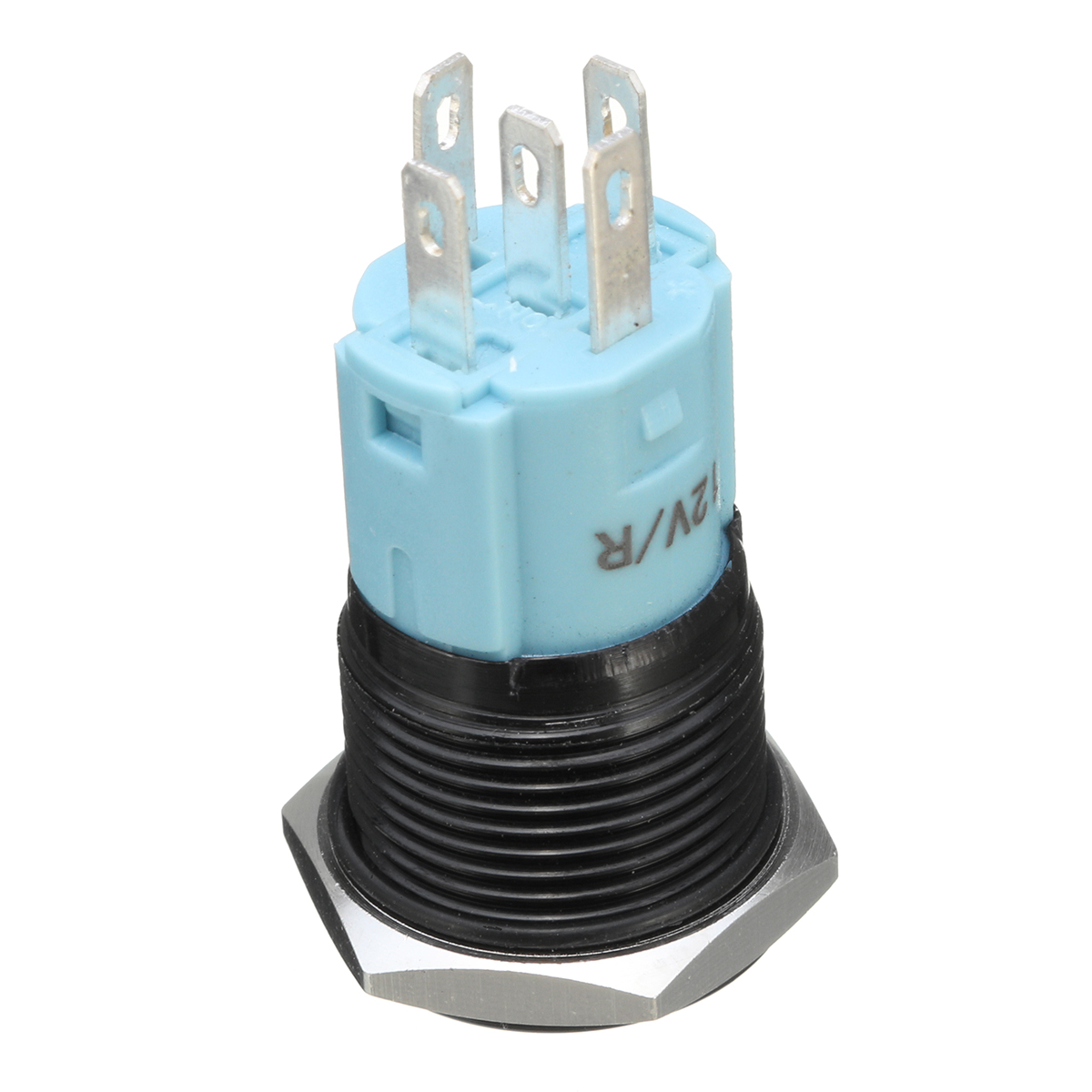 12V-5-Pin-16mm-LED-Light-Metal-Push-Button-Momentary-Switch-Waterproof-1258131