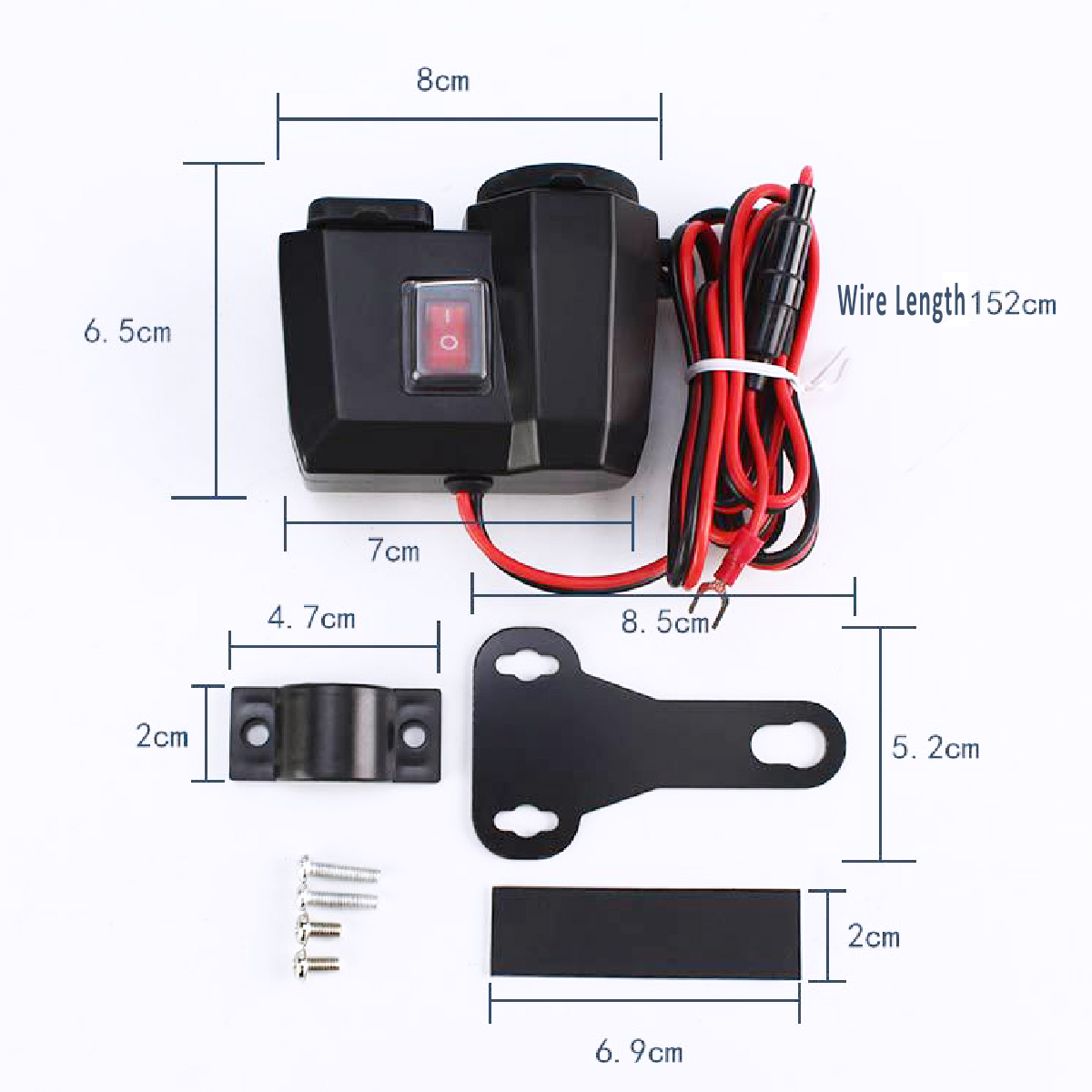 12V-Waterproof-Dual-USB-Charger-Power-Adapter-Socket--Voltage-Voltmeter-1407372
