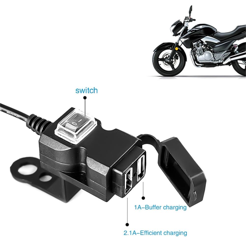12V-Waterproof-Dual-USB-Port-Motorcycle-Handlebar-Charger-1A21A-Adapter-Power-Supply-Socket-1397466