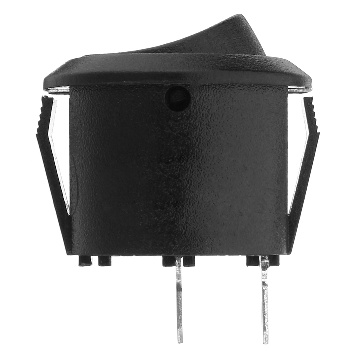 2-PIN-3A250VAC-6A125VAC-SPST-On-Off-Round-Rocker-Switch-Black-White-1266133
