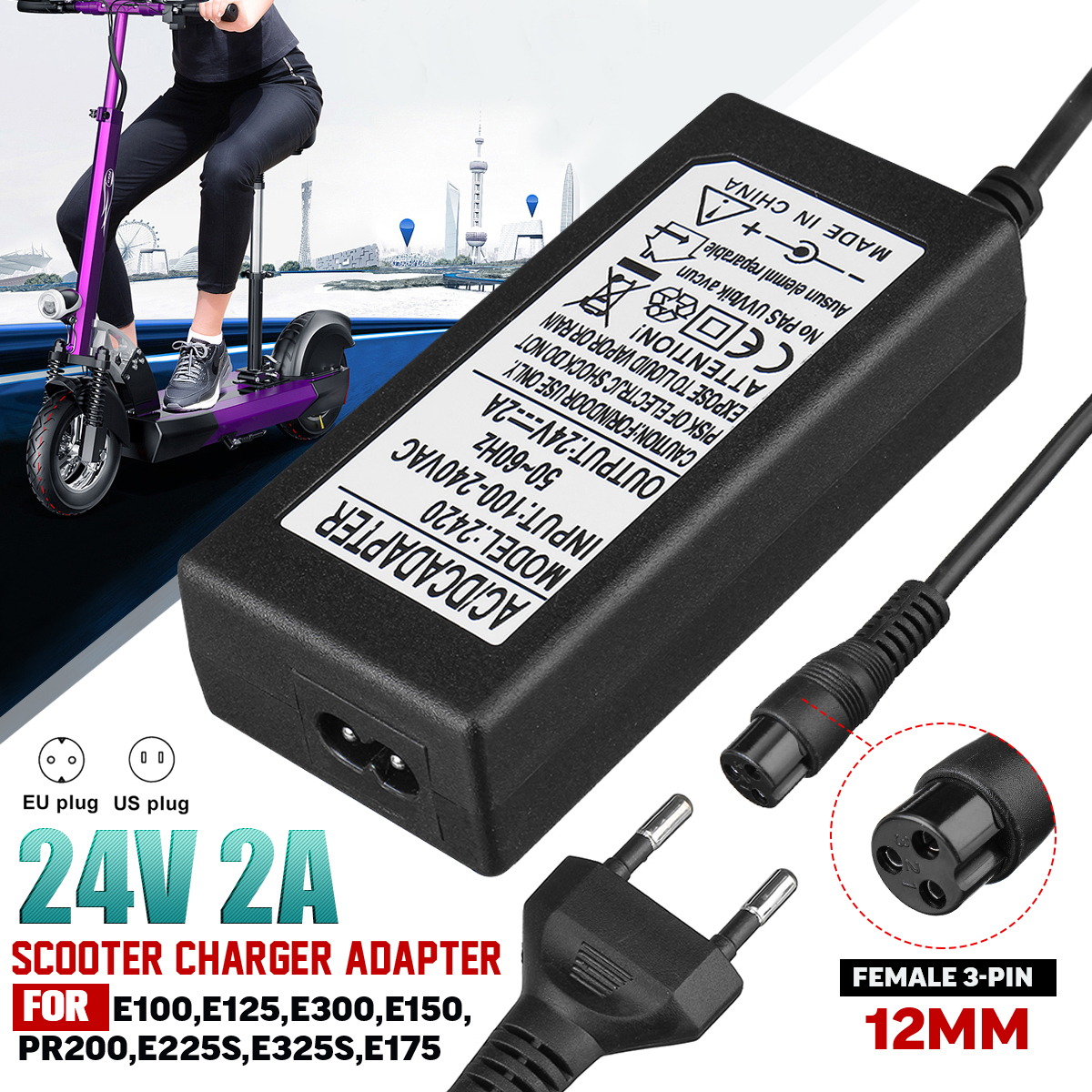 24V-2A-Electric-Scooter-Battery-Charger-Fr-RAZOR-E100-E200-E300-E125-E150-E500-1681485