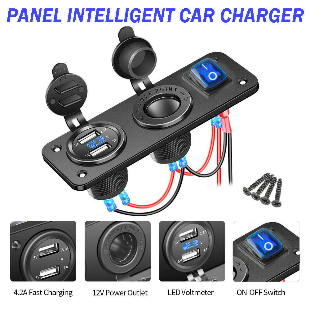3-in-1-Dual-USB-Charger-LED-Voltmeter-12V-24V-Power-Socket-On-Off-Switch-Panel-Black-Marine-Dual-USB-1694519