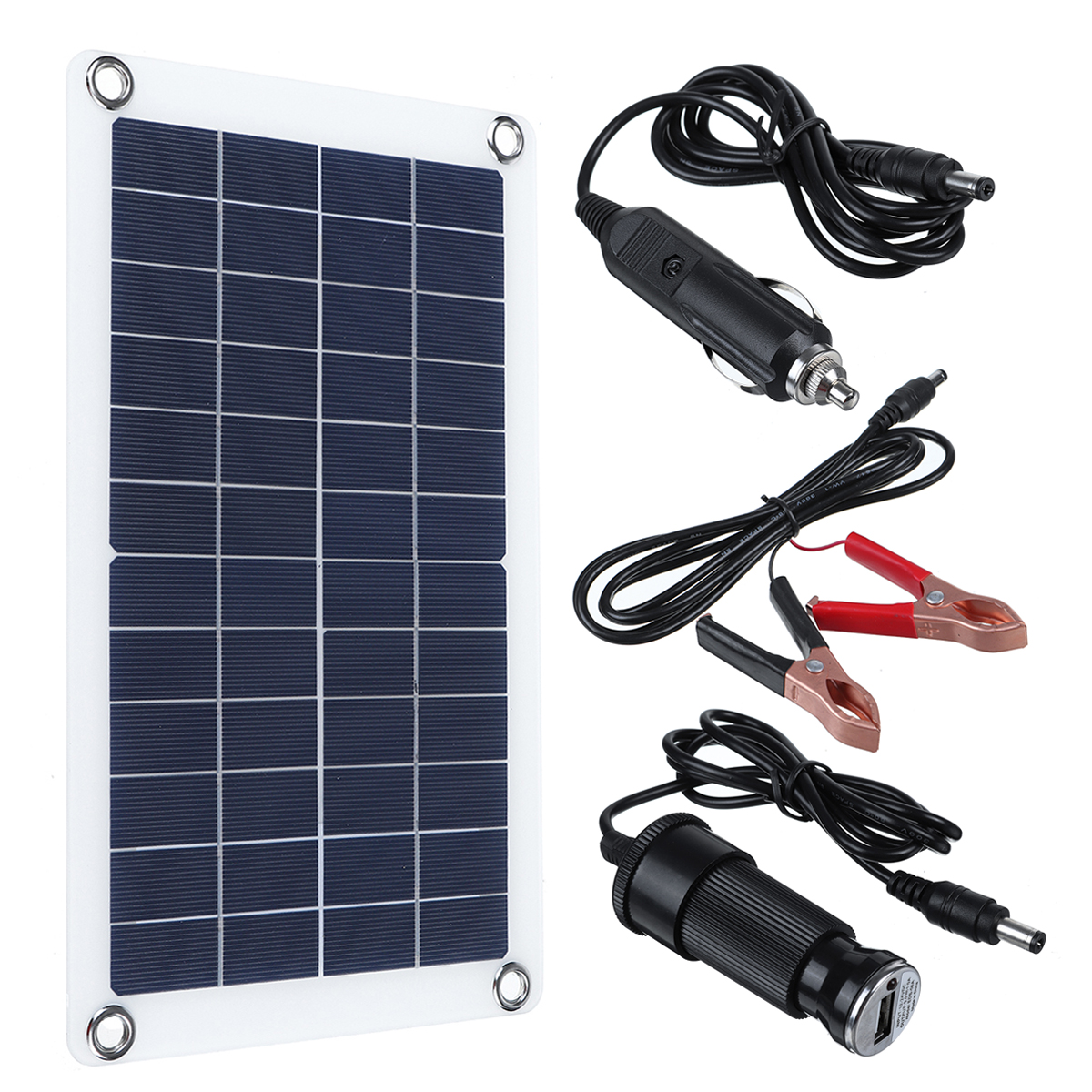 30W-12V-Solar-Panel-Monocrystalline-Silicon-Battery-Charger-Kit-Trickle-Portable-For-Car-Van-Boat-Ca-1779934