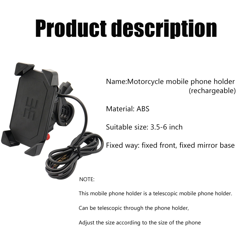 35-6inch-USB-Charing-Cell-Phone-GPS-Holder-Motorcycle-Bike-Handlebar-Mount-Black-1514250