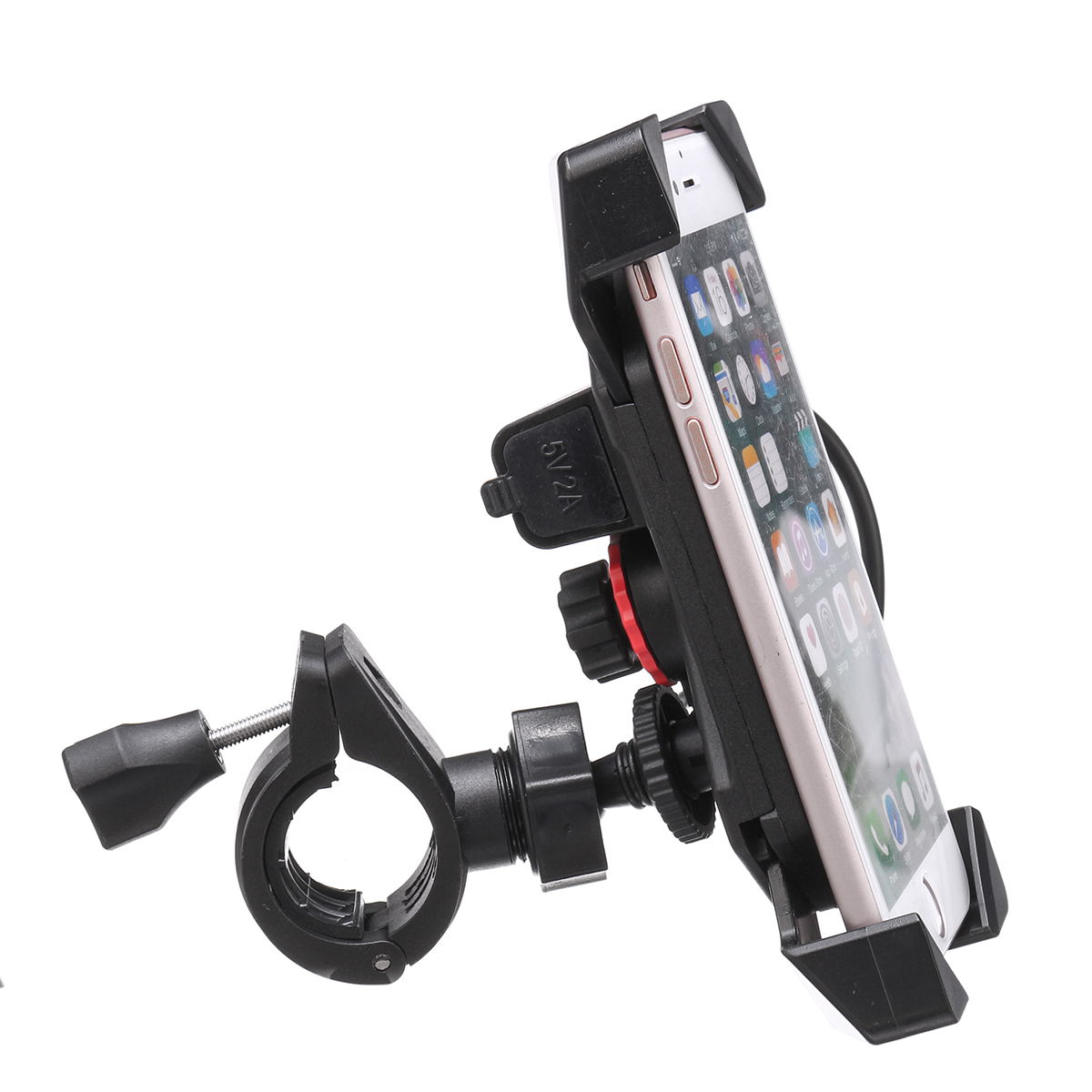 35-6inch-USB-Charing-Cell-Phone-GPS-Holder-Motorcycle-Bike-Handlebar-Mount-Black-1514250