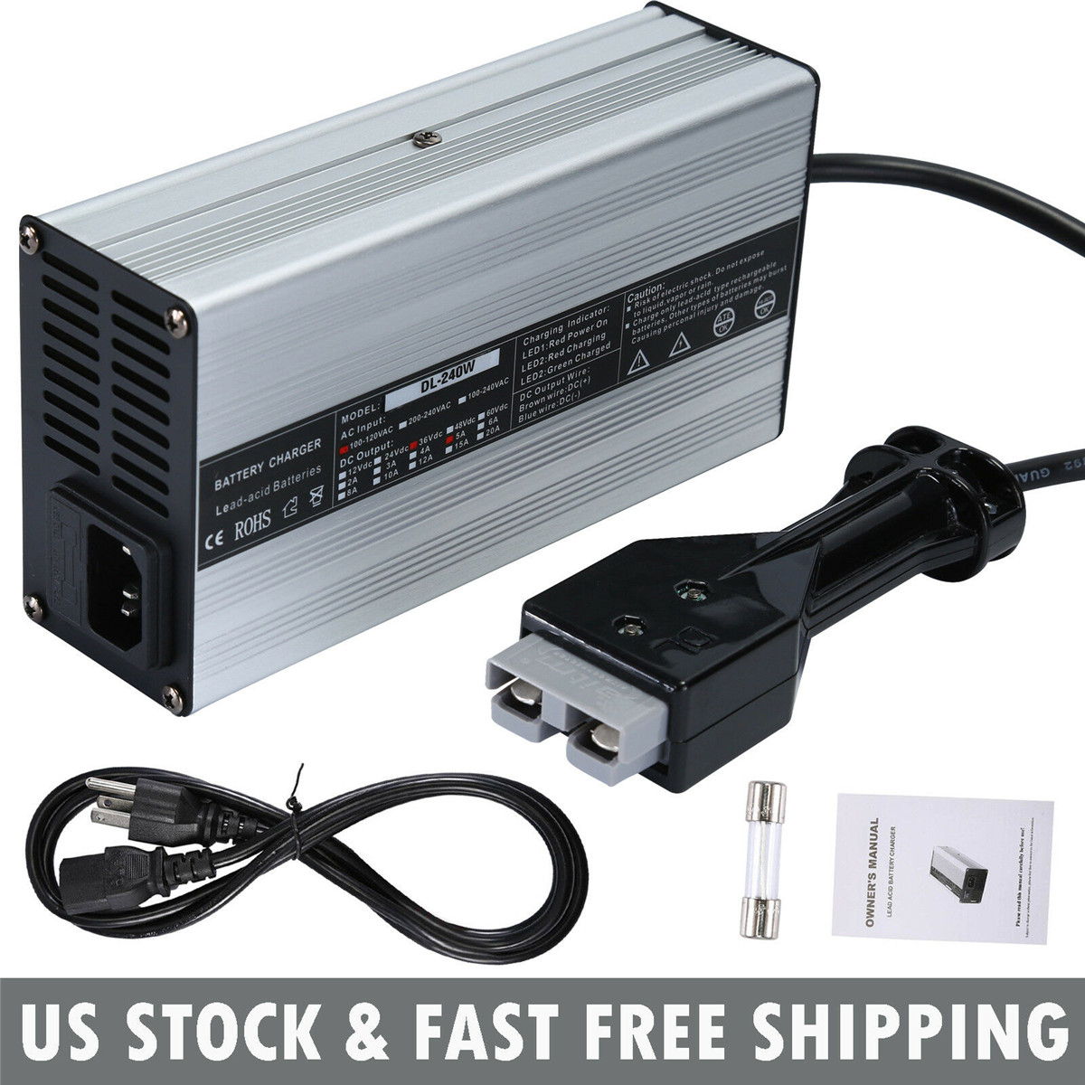36V-Volt-Golf-Cart-Battery-Charger-For-Yamaha-Ez-Go-Club-Car-MARATHON83-94-SB50-1587175