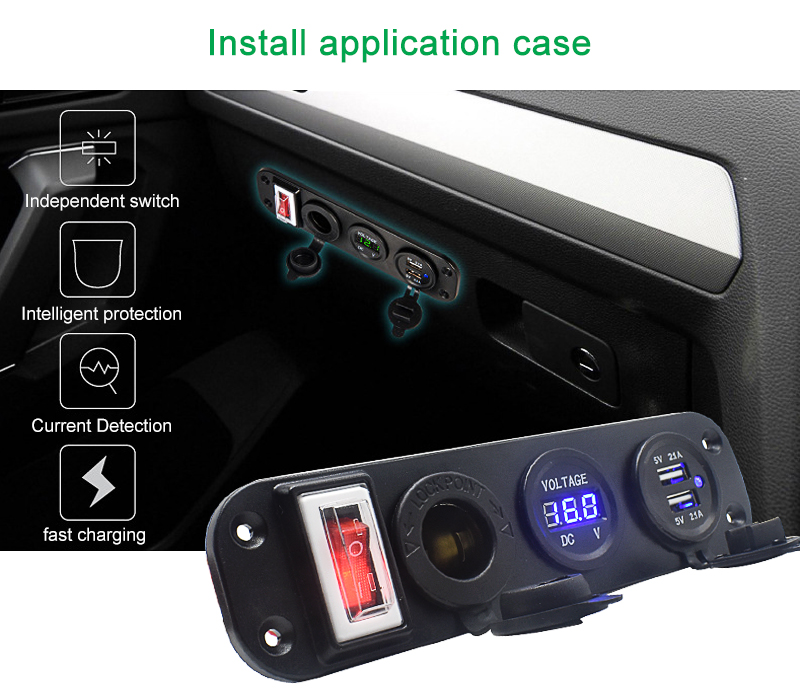 4-in-1-USB-Lighter-Digital-Voltmeter-Dual-USB-Power-Charger-12V-Power-Socket-Waterproof-Dustproof-Wi-1720439