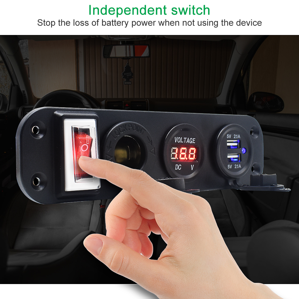 4-in-1-USB-Lighter-Digital-Voltmeter-Dual-USB-Power-Charger-12V-Power-Socket-Waterproof-Dustproof-Wi-1720439