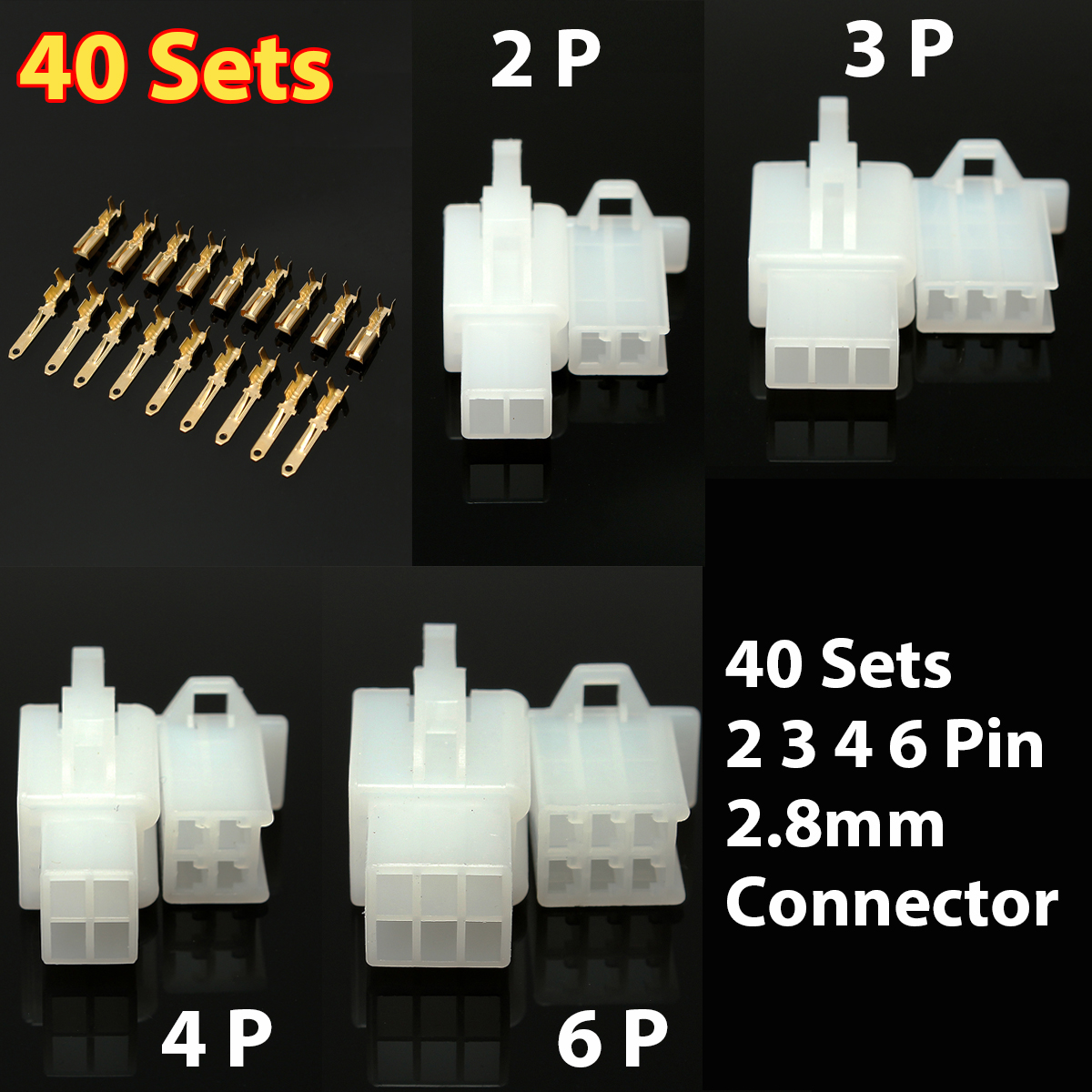 40-Sets-Autos-Car-Motorcycle-Electrical-28-mm-2-3-4-6-Pin-Wire-Connector-Terminal-Connectors-1163096