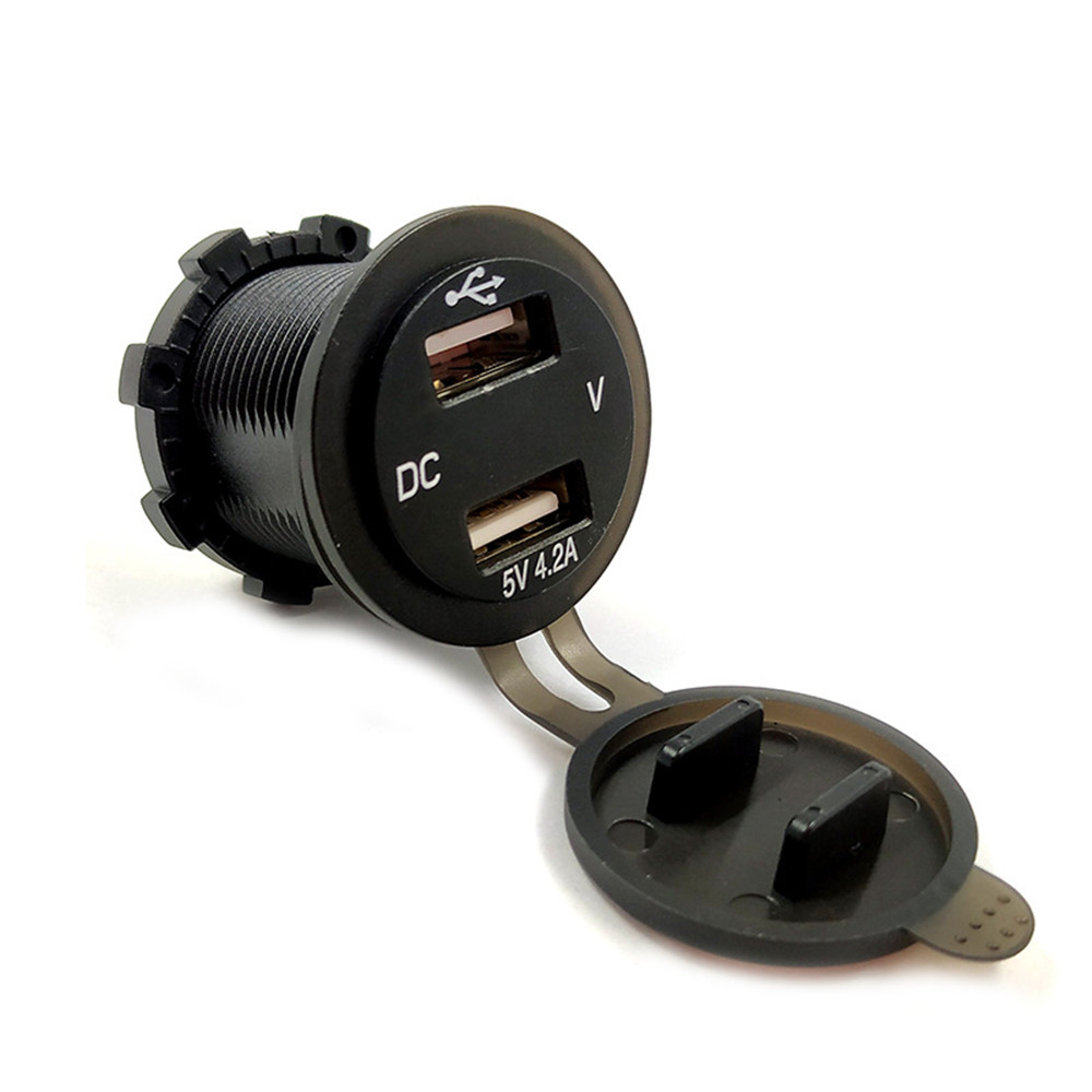 42A-12V-USB-Socket-Power-Adapter-Universal-Motorcycle-Car-Charger-Waterproof-1356067