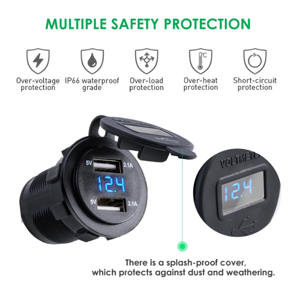 42A-Waterproof-Car-2-Port-Dual-USB-Charger-Socket-Power-Outlet-with-Voltmeter-LED-Light-for-12-24V-C-1791321
